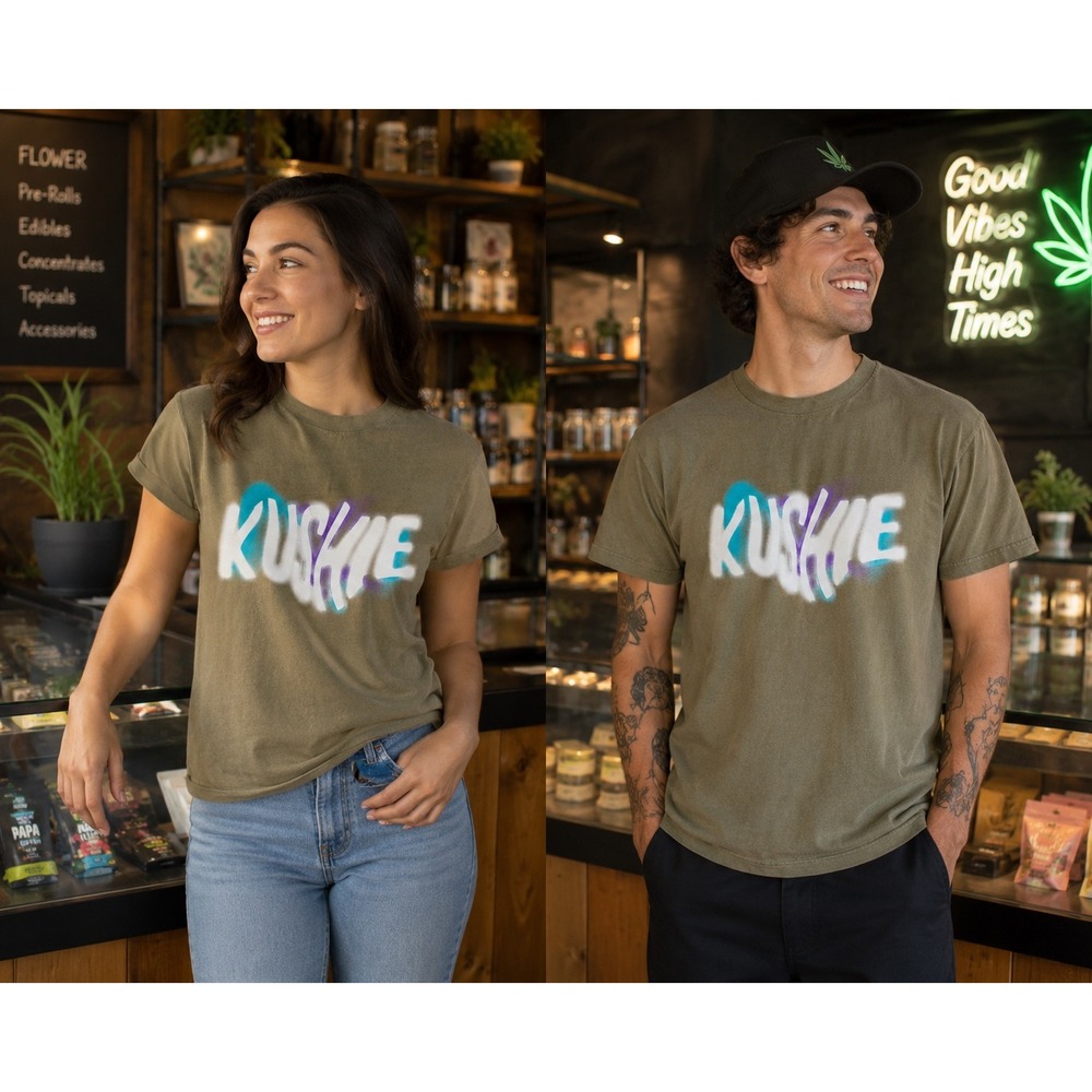 Kushie Mens Small Pigment Rust T-Shirt